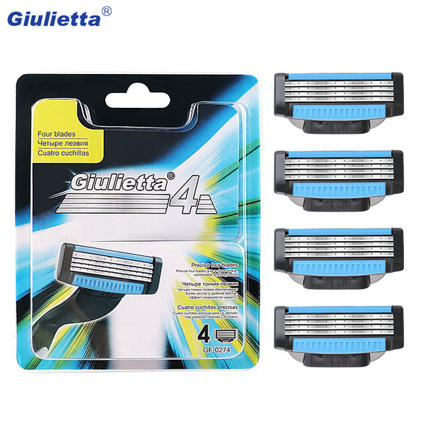 Giulietta men's razor blades, four razors, 4 heads.EPacket free send