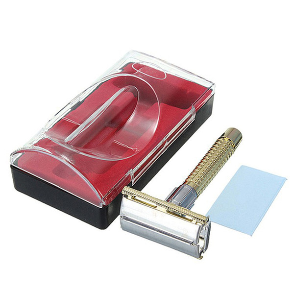 New Arrival New Men's Safety Handheld Manual Shaver + Double Edge Safety Razor Blade Box free shipping