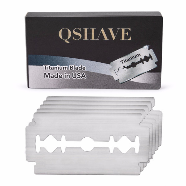 Qshave Classic Safety Razor Blade Straight Razor Double Edge Safety Blade From USA, 20 Blades