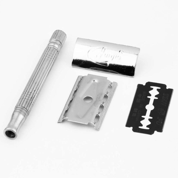 JJ-6338 JunJie Brand New Veneer Hair Razor Mens Old Style Double Edge Blade Razor Shaver Sharp