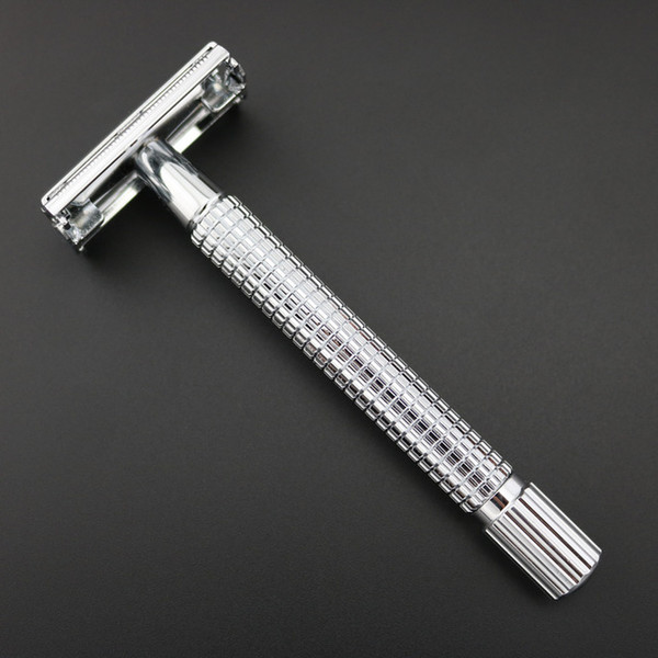 Safety Razor WEISHI Long handle Brass 9306-FL Present 2PCS blades Navaja de seguridad de mariposa Simple packing 1PCS/LOT NEW