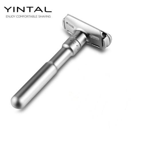 MINGSHI Full Zinc Alloy Safety Razor For Men Adjustable 1-6 Files Close Shaving Classic Double Edge Razors