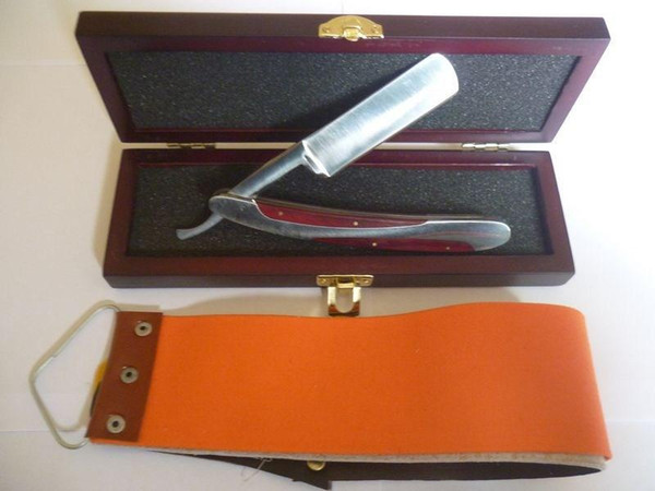 Stainless Straight Edge Hair Shaper Steel Barber Folding Shaving Razor+ Gift box knife cloth