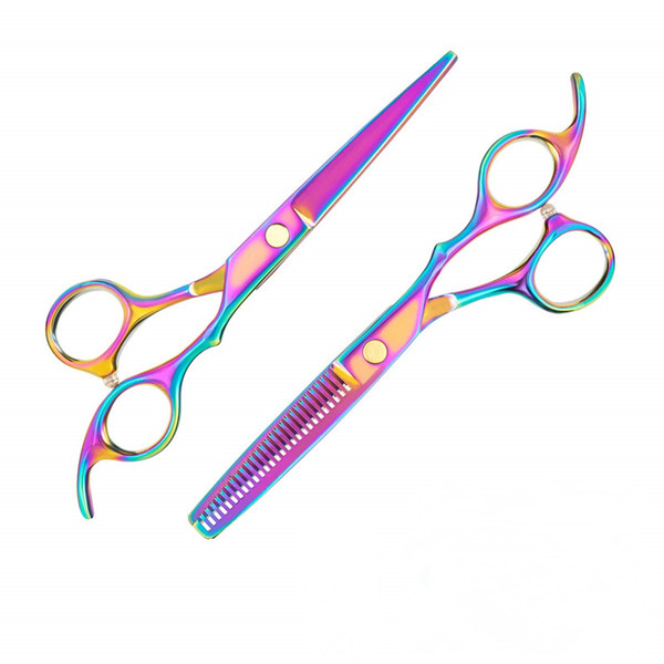 Multicolor Barber Swivel Hair Cutting Scissors/Shears Set- Perfect for Professional Hairdresser