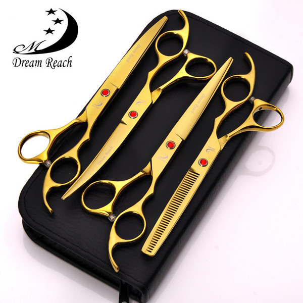 Hairdressing Tools 7.0 inch Pet Scissors Kits Hair Clipper Razor Combination Package Hair Styling Scissors Hair Cutting Tool