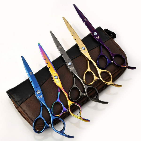 2018 Hot 5 Colors Available 6.0 Inch Hairdressing Scissors Barber Hair Cutting Shears Hairdresser Equipment Tool With High Quality