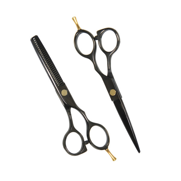 New 5.5 Inch Hair Scissors Black Professional Tesoura Hairdressing Salon Products Hair Styling Tools Logo custom