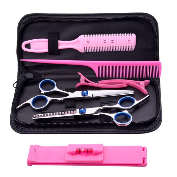 Hairdressing Tools 6.0 inches Barber Scissors Kits Hair Clipper Razor Hair Styling Scissors Hair Cutting Tool Combination Package