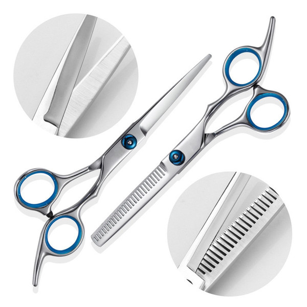 2pcs/set Hair Cutting Scissors Professional Barber Salon Razor Edge Tools set Stainless Steel kit-Apriller