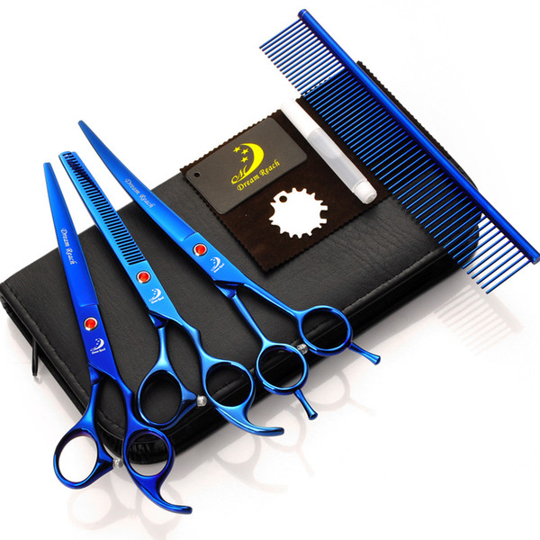 3Pcs Scissors Hairdressing Tools 7.0 inch Pet Scissors Kits Hair Clipper Razor Combination Package Hair Styling Scissors Hair Cutting Tool