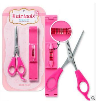 Creative Bang Trimmer DIY Bang Scissors Set Pink 2pcs/set Scissors & Shears Shaving & Hair Removal Health & Beauty HA061