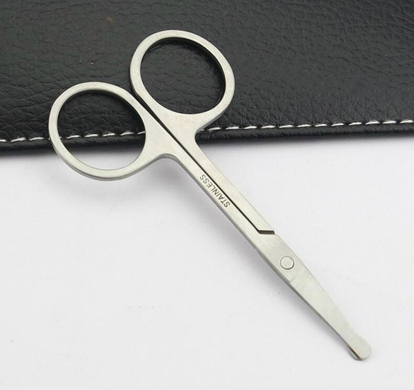 Hot high quality stainless steel eyebrow scissors round tip multi-function makeup tools for nose hair remover