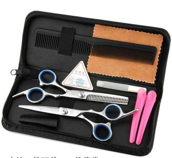 Hairdressing Tools 6.0 inches Barber Scissors Kits Hair Clipper Razor Hair Styling Scissors cutting thinning hair shears barbershop styling