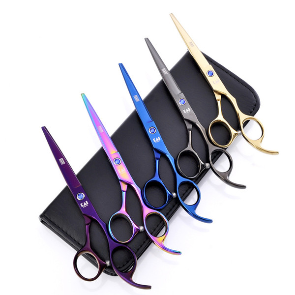 Hot Sale 5 Colors Available 5.5 6.0 Inch Hairdressing Scissors Barber Hair Cutting Shears Hairdresser Equipment Tool With High Quality