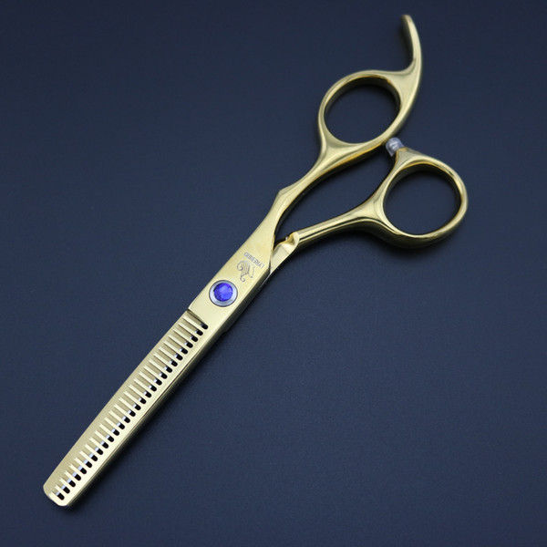 Hair scissors hairdressing scissors Lyrebird 5.5INCH Rainbow Golden Black Blue hair Thinning Pinking Shears Simple packing Newest