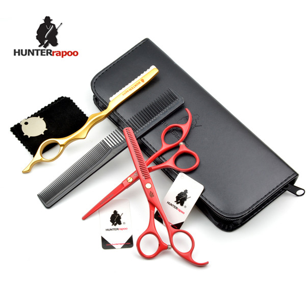 Professional 5.5 inch bright red haircut scissors set HT9115 beauty hair scissors thinning shears Barber Scissors for Hairdressing