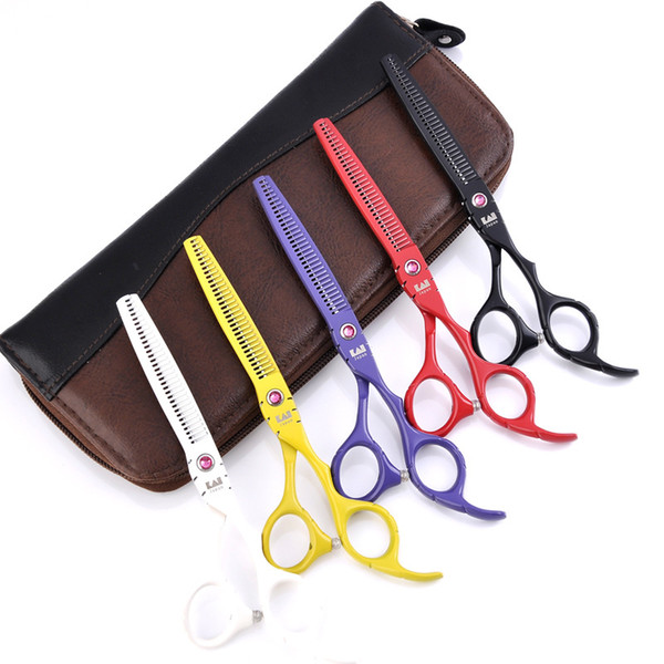 5 Colors Available 6.0 Inch Hairdressing Scissors Barber Hair Cutting Shears Hairdresser Equipment Tool With High Quality