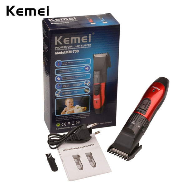 Kemei Cordless Portable Electric Hair Clipper Adjustable Combs and Advanced Shaving System Haircut for Men Baby Quiet Trimmer