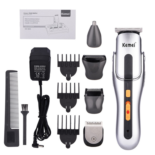 Multifunctional Cordless Rechargeable Clipper Beard Shave Hair Cutting Machine Nose Hair Razor Man Personal Styling Steel Blade