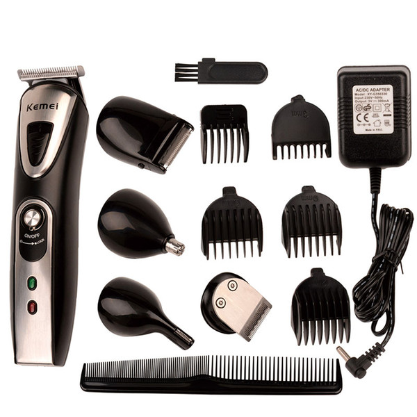 Rechargeable Hair Trimmer Clipper Cutting Machine Stainless steel Blade Shaver Comb Electric barber cutter Lettering Carving