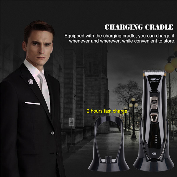 Original Riwa X7 Fast Charge Electric Washable Hair Clipper Professsional Rechargeable Hair Trimmer with Titanium Ceramic Blade