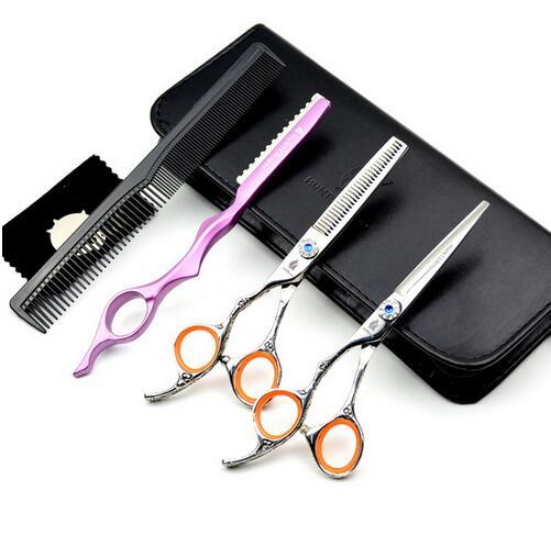 6'' Hot Hair Scissors HT9120 Left Hand Beauty Cutting Scissors Hairdressing Salon Thinning Shears Barber Using Style Tools