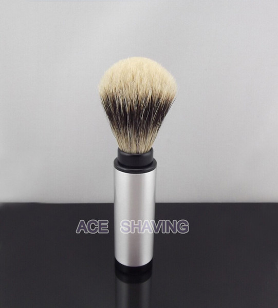 Christmas Gift Stainless 100%Aluminium Handle Finest Badger Hair Travel Shaving Brush