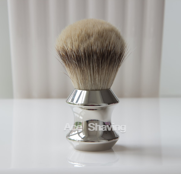 Stainless Heavy Handle Big Size Silvertip Badger Hiar Shaving Brush Knot Size 28mm