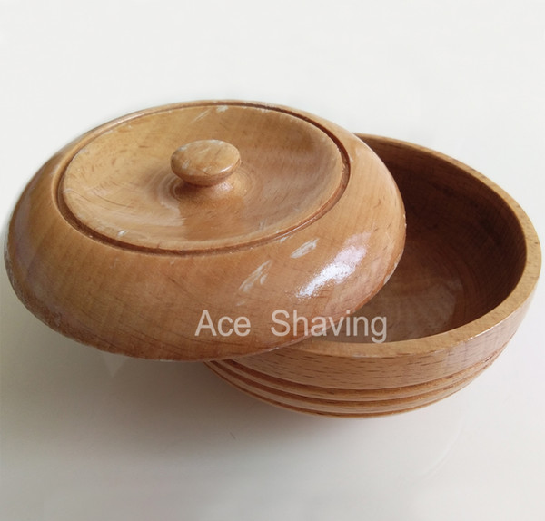 Beech Wood Shaving Bowl Shaving Mug With A Lid Wooden Shaving Cup