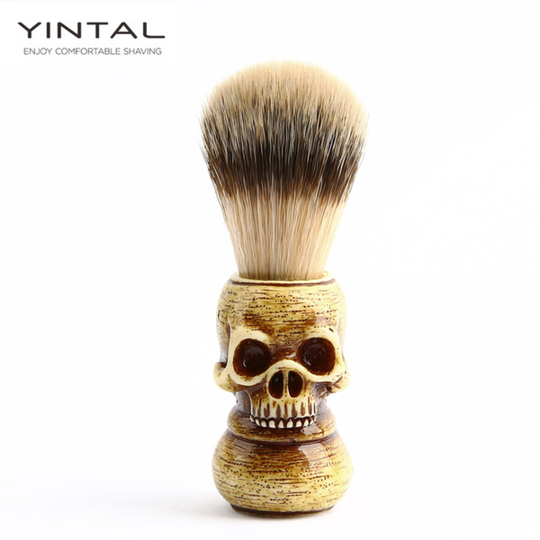 Men Shaving Brush Resin Skull Head Badger Beard Brush Skeleton Makeup Brush Barber Tools