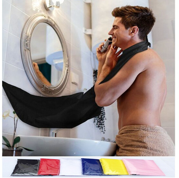 2016 New Fashion Man Bathroom Beard Bib High-Grade Waterproof Polyester Pongee Beard Care Trimmer Hair Shave Apron 120*80cm F816-2