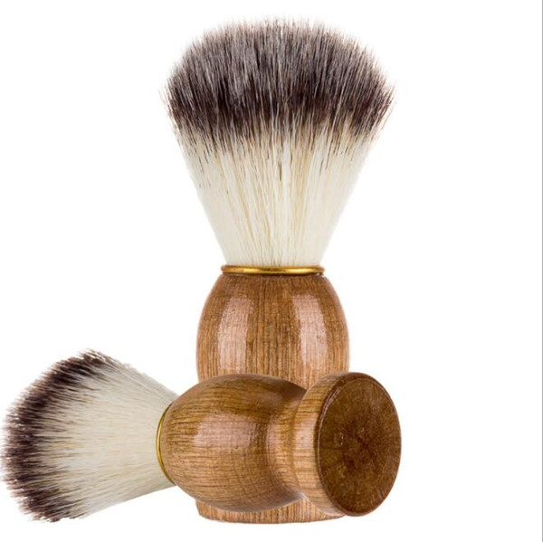 Man Shaving Beard Brush Wood handle Face Beard Cleaning Men Shaving Razor Brush Cleaning tool KKA6829