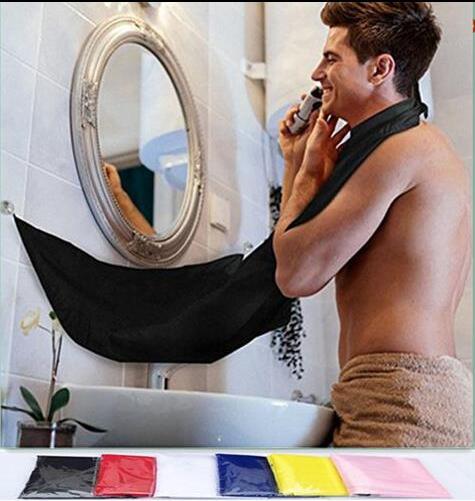 5 Color Man Bathroom Beard Care Trimmer Hair Shave Apron Gown Robe Sink Style Tool Bathroom Apron Waterproof Floral Bib Cloth