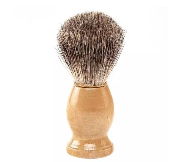 Pure Badger Hair Shaving Brush Shave Beard Brushes with Natural Wood Handle for Mens Face Beard Cleaning Tool