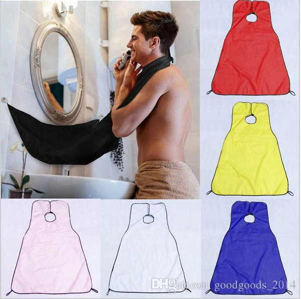 Man Bathroom Apron Black Beard Care Trimmer Hair Shave Apron for Man Waterproof Floral Cloth Household Cleaning Protections b536