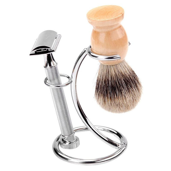 Shaving Brush Razor Frame Rack Alloy Barber Shaving Brush Holder Profesional Frame Stand Brush Rack Shelf Support Home Shaving Tool AB