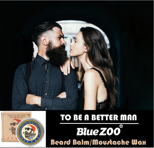 60g Blue ZOO men's facial beard beard care cream wax sandalwood orange Eucalyptus Eucalyptus 3 Flavor