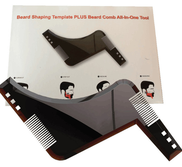 New Comb Beard Bro Shaping Tool Sex Man Gentleman Beard Trim Template Hair Cut Hair Molding Trim Template Beard Modellin b746