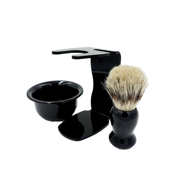 NEW Shaving Tool Set Men's Gift Drip Brush Stand + Best Badger Hair Brush + Bowl Mug free shipping