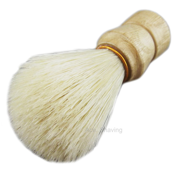 6 Pieces of Boar Bristle Hair Wooden Handle Shaving Soap Brush Barber Shop Accessory Gromming Tool