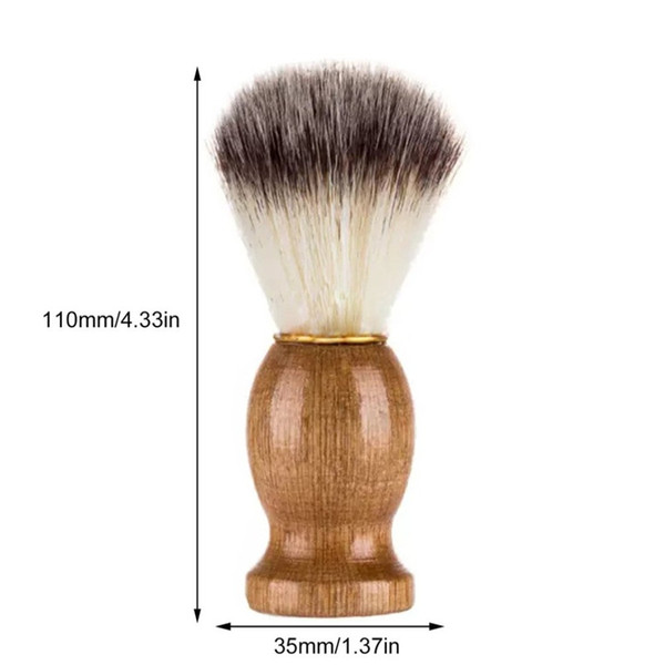 11 CM Badger Hair Men's Shaving Brush Barber Salon Men Facial Beard Cleaning Appliance Shave Tool Razor Brush with Wood Handle for men