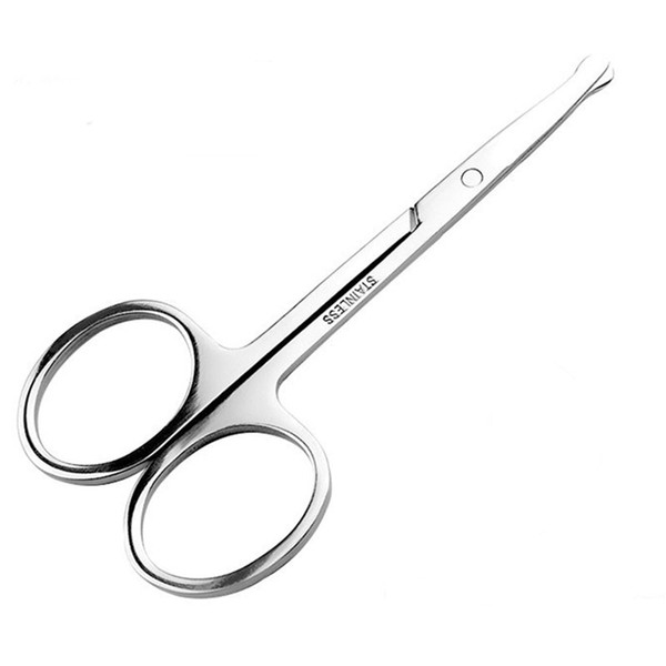 Brand New Stainless Steel Facial Mustache Nose Ear Hair Remover Scissors Trimmer Safety Round Beauty Tools