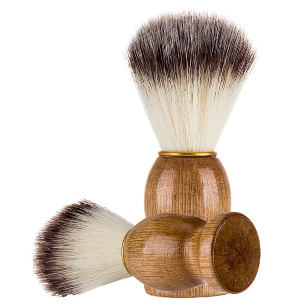 Men's Shaving Brush Salon Men Facial Beard Cleaning Brush Appliance Shave Tool with Wood Handle W9122