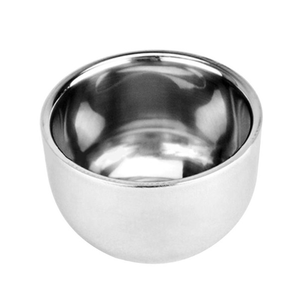 Men Double Layer Stainless Steel Cup Thicken Durable Shave Soap Bowl Heat Insulation Smooth Shaving Mug Wine Alcohol Tea Cup