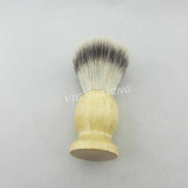 Synthetic nylon wood handle faux silvertip Shave Brush knot 20mm Shaving Brush Cheap Shaving Brush