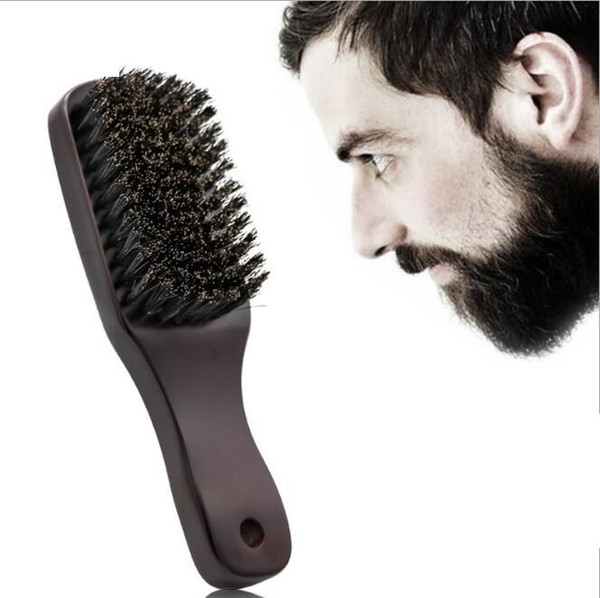 Beard Brush Comb Bristle for Men's Mustache Shaving Comb Face Massage Facial Hair Cleaning Brush Long Handle LJJK1610