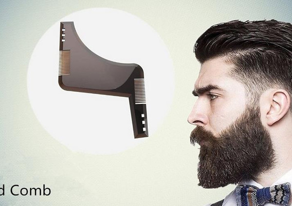 New Beard Shaper Facial Hair Shaping Tool comb Gentleman Beard Trim Moustache Template Hair cut