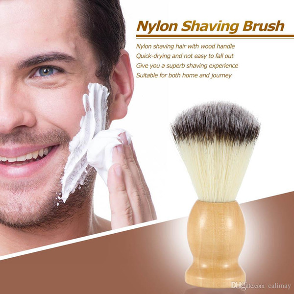 Multifunctional Men's Shaving brush With Wooden Handle Pure Nylon Hair Soft Face Cleaning Makeup Facial Razor Brush Shave Tools