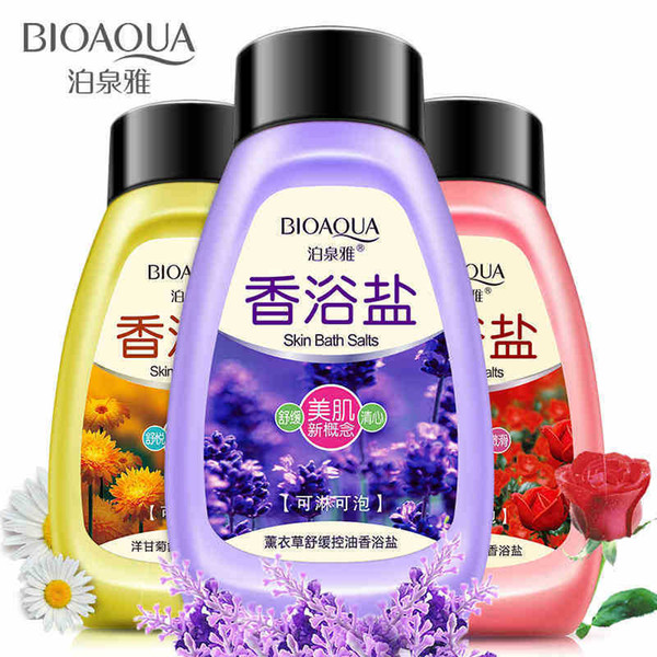 Bioaqua Natural Bath Salt Deep Cleansing Moisturizing Nourishing Body Cream Scrub Exfoliating Body Skin Care Shower Gel