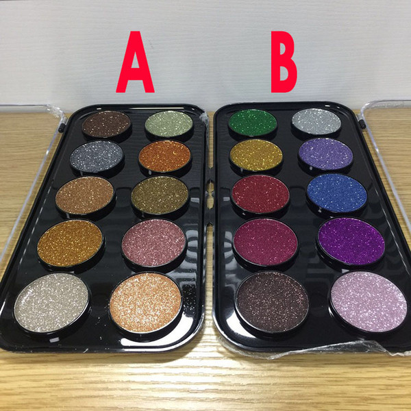 2017 MC Latest beauty Eyeshadow makeup Palette 10 ultra pigmented glitter shadow Eye Makeup Cosmetics 10 colors 2 style